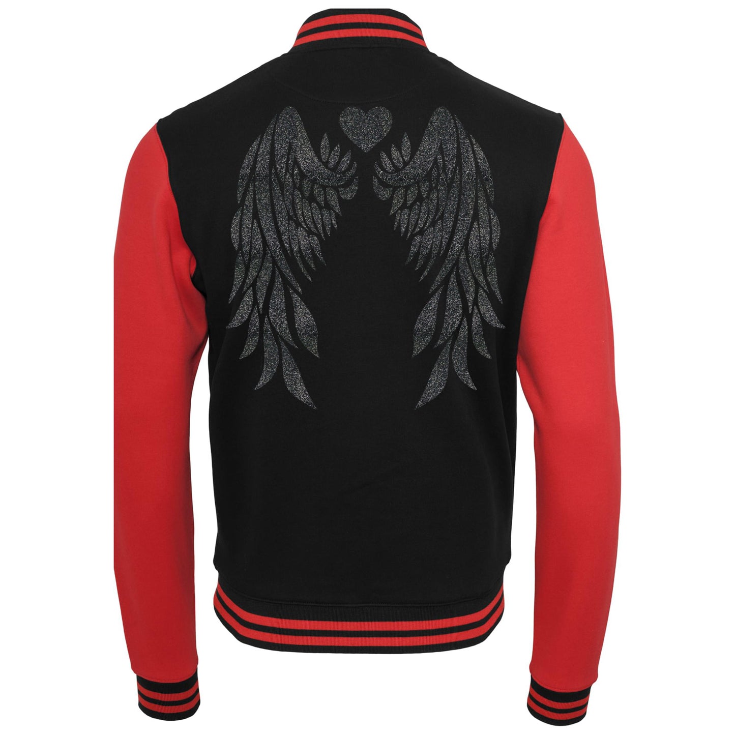 Collage Jacke - Angel Wings - Schwarz Glitter