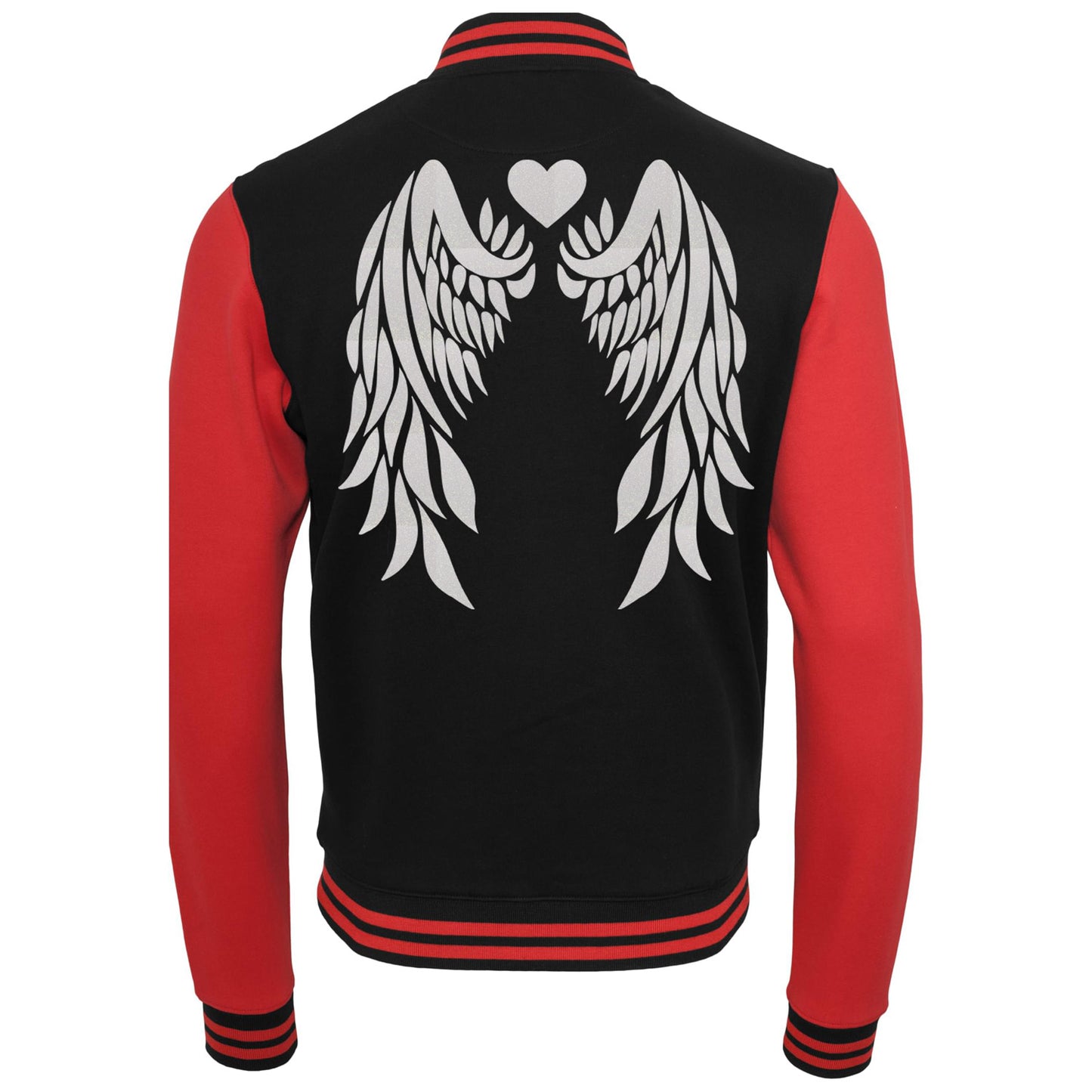 Collage Jacke - Angel Wings - Weiß Rainbow Glitter