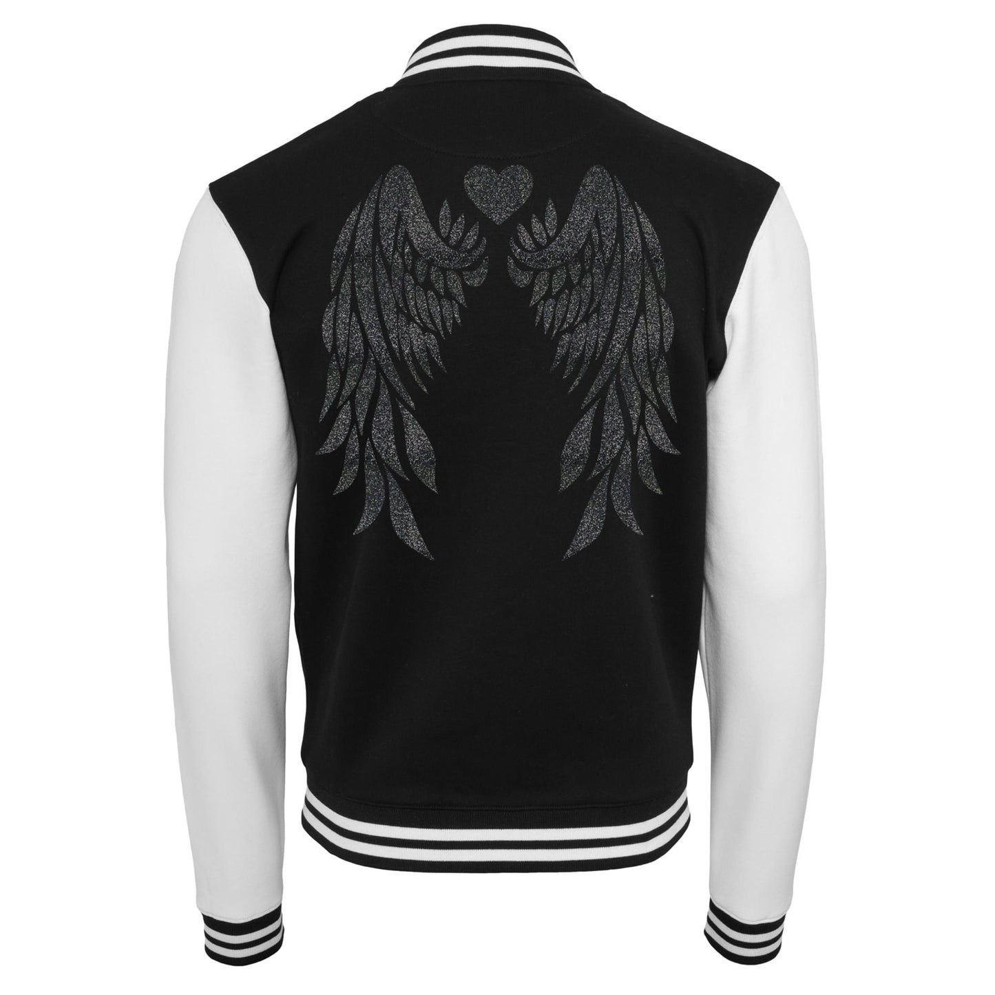 Collage Jacke - Angel Wings - Schwarz Glitter
