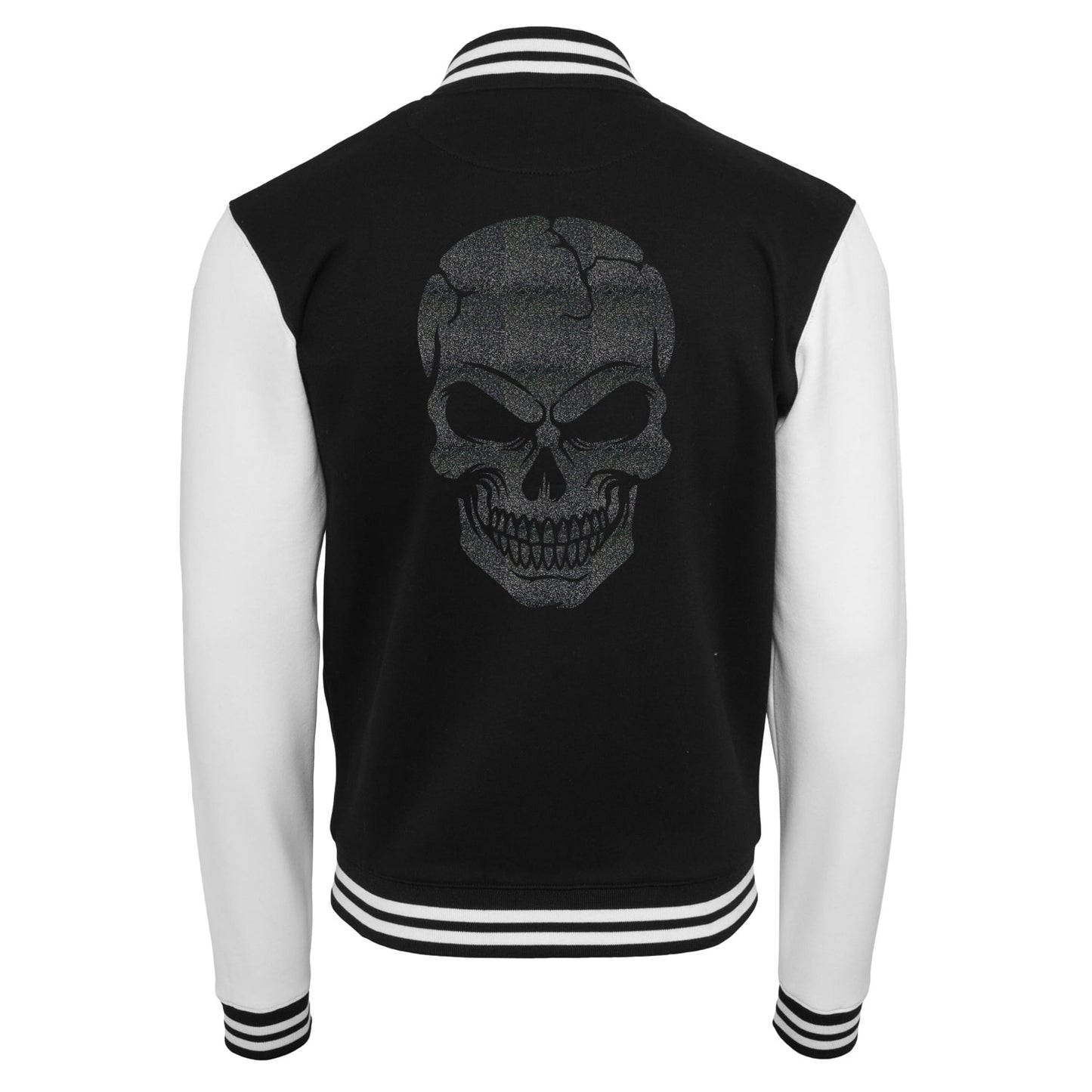 Collage Jacke - Skull Head - Schwarz Glitter
