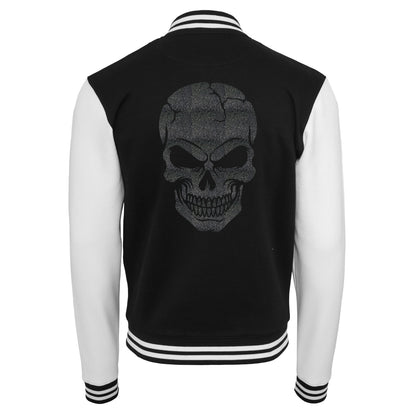 Collage Jacke - Skull Head - Schwarz Glitter