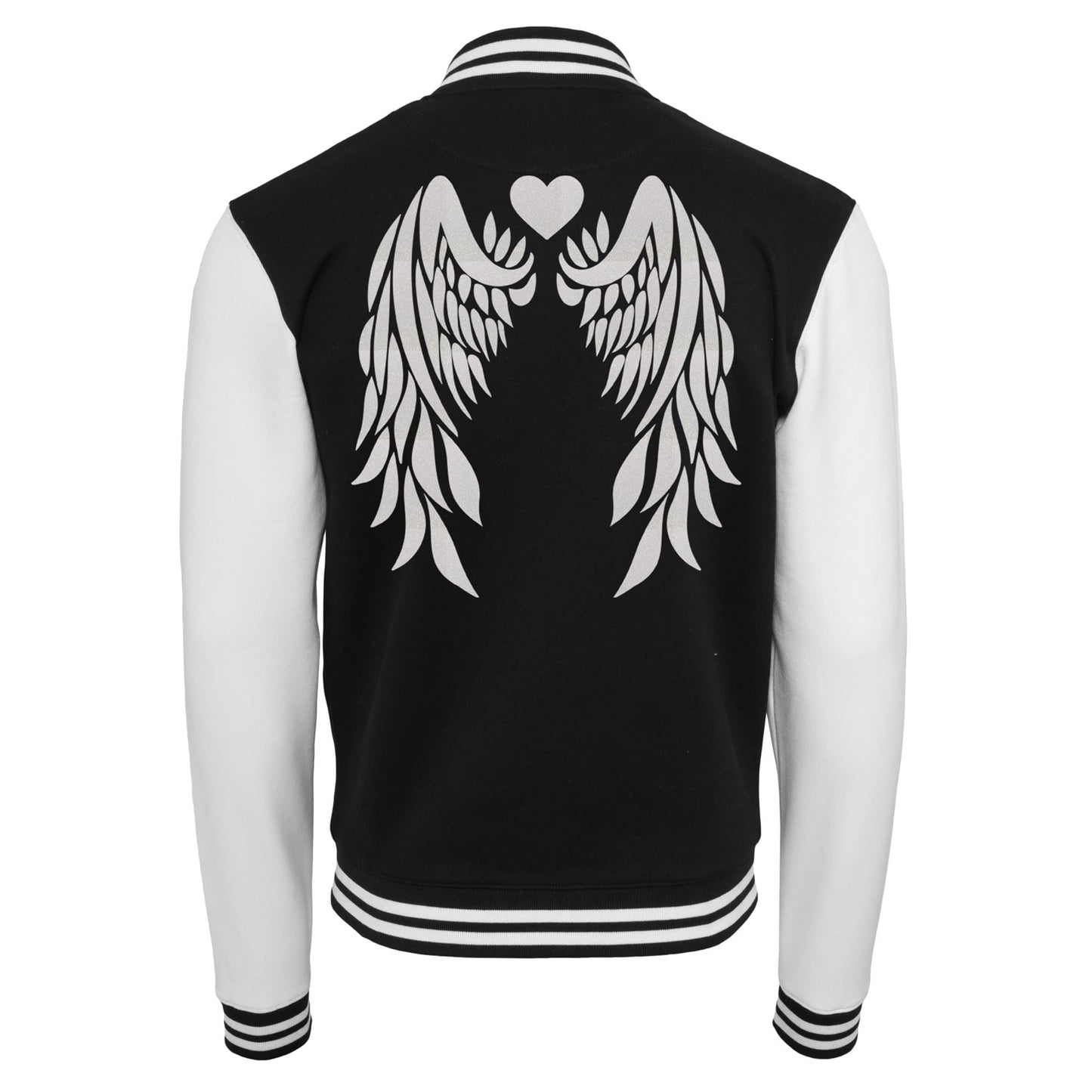 Collage Jacke - Angel Wings - Weiß Rainbow Glitter