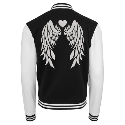 Collage Jacke - Angel Wings - Weiß Rainbow Glitter