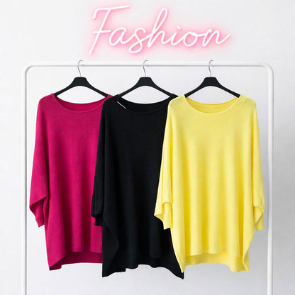 Longshirt Feinstrick Strick tragbar bis Größe 50 / 52