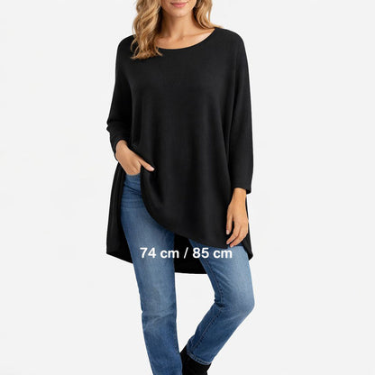 Longshirt Feinstrick Strick tragbar bis Größe 50 / 52