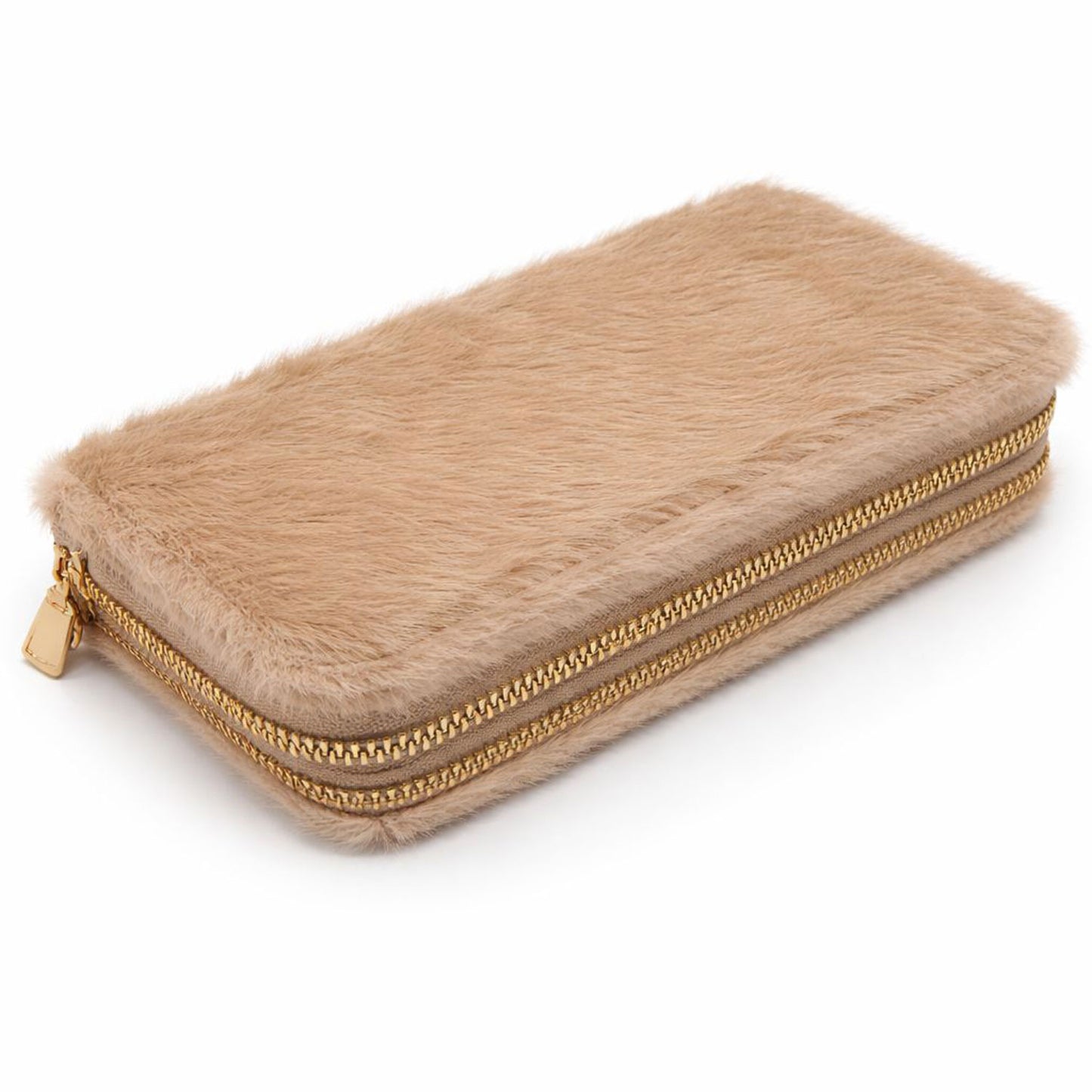 Gelbeutel Portemonnaie Fell Plüsch Groß