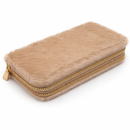 Gelbeutel Portemonnaie Fell Plüsch Groß