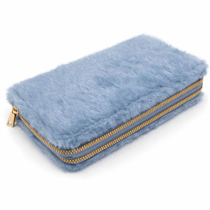 Gelbeutel Portemonnaie Fell Plüsch Groß