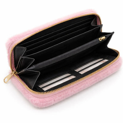 Gelbeutel Portemonnaie Fell Plüsch Groß