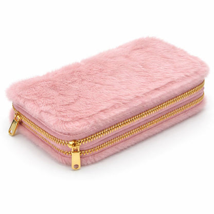 Gelbeutel Portemonnaie Fell Plüsch Groß