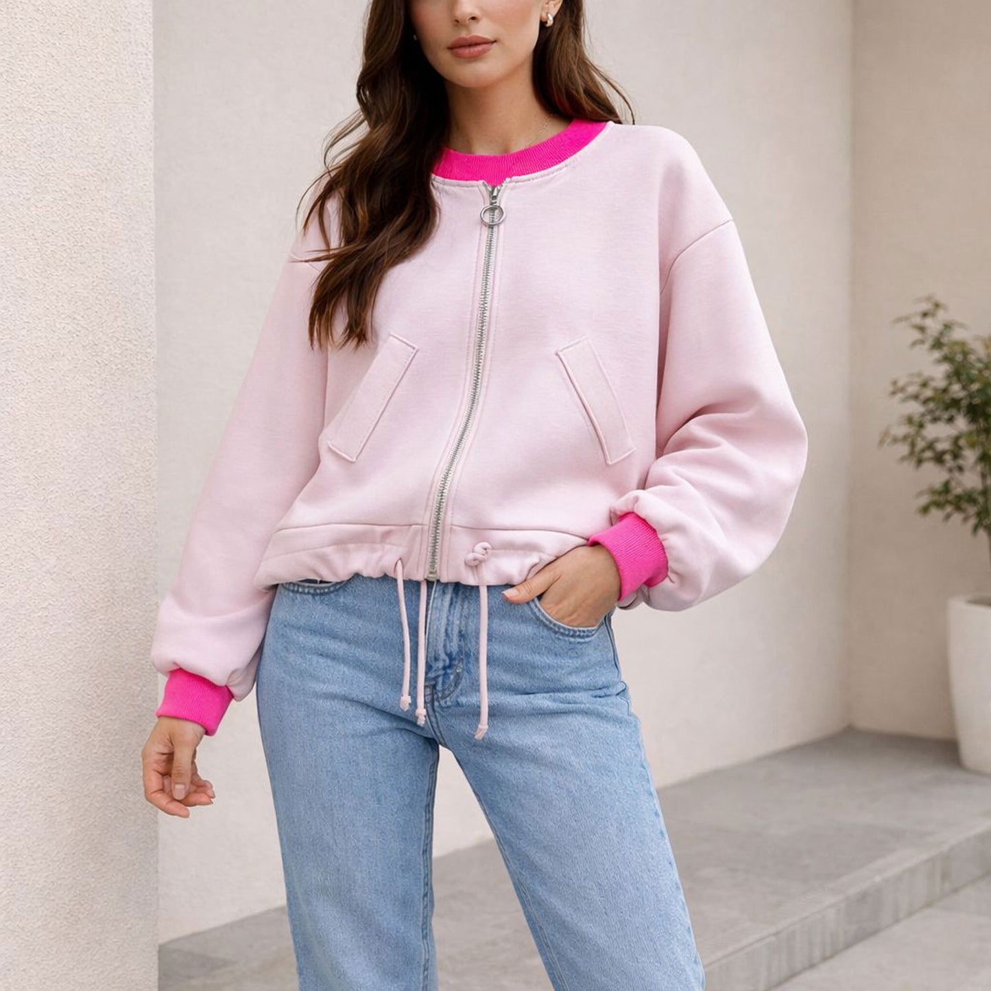 Stoffjacke Jacke sportlich elegant - Tragbar bis Gr. 44