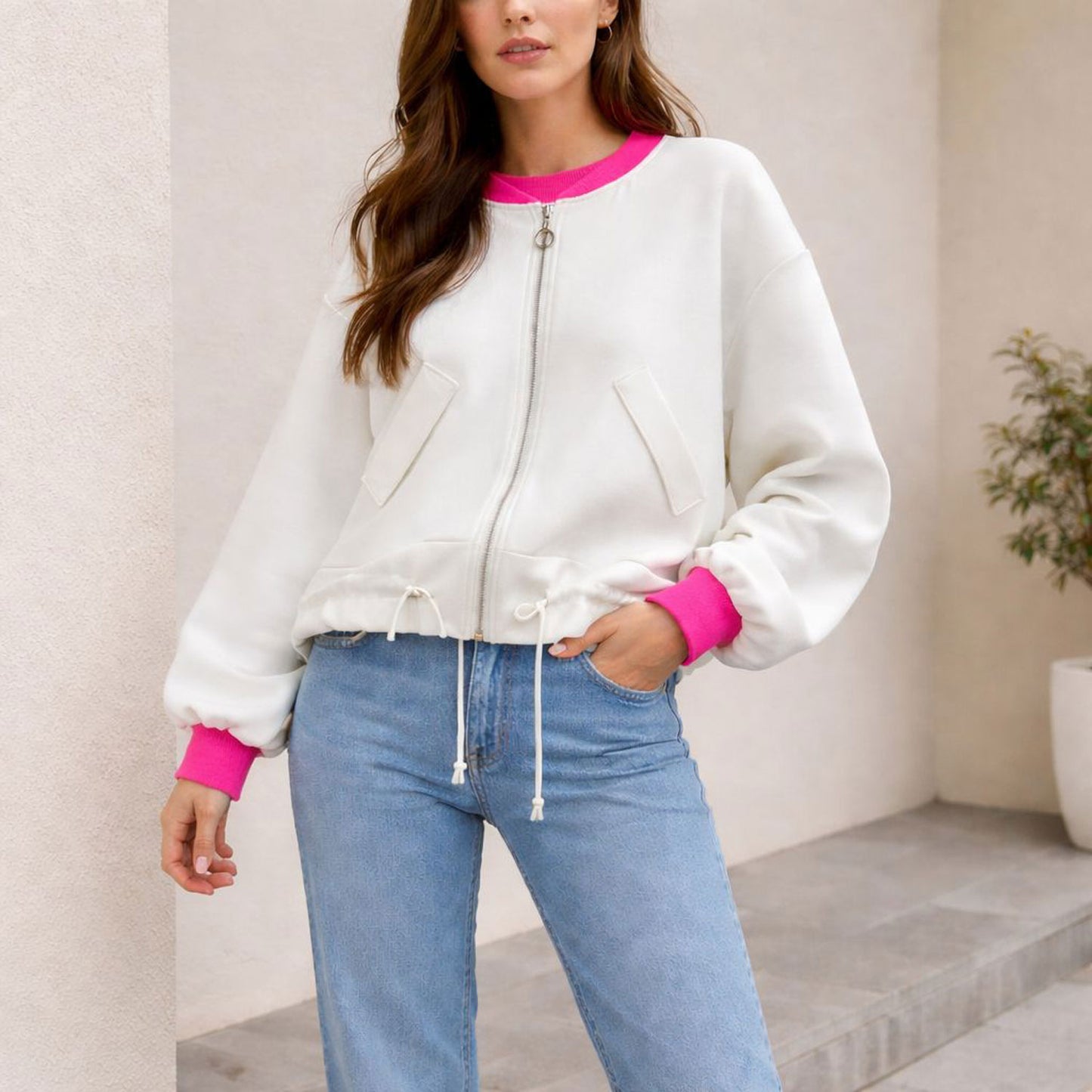 Stoffjacke Jacke sportlich elegant - Tragbar bis Gr. 44