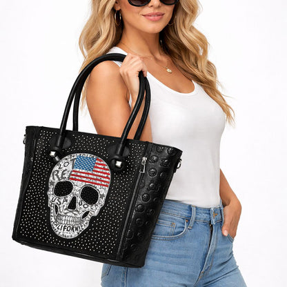 Handtasche Tasche Groß Damenhandtasche Shopper - Skull mit / ohne Glitzer