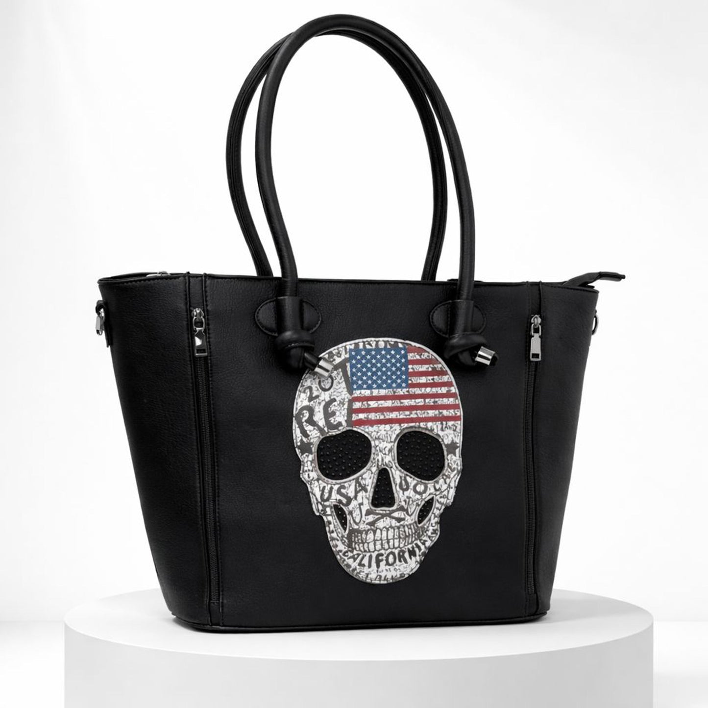 Handtasche Tasche Groß Damenhandtasche Shopper - Skull mit / ohne Glitzer