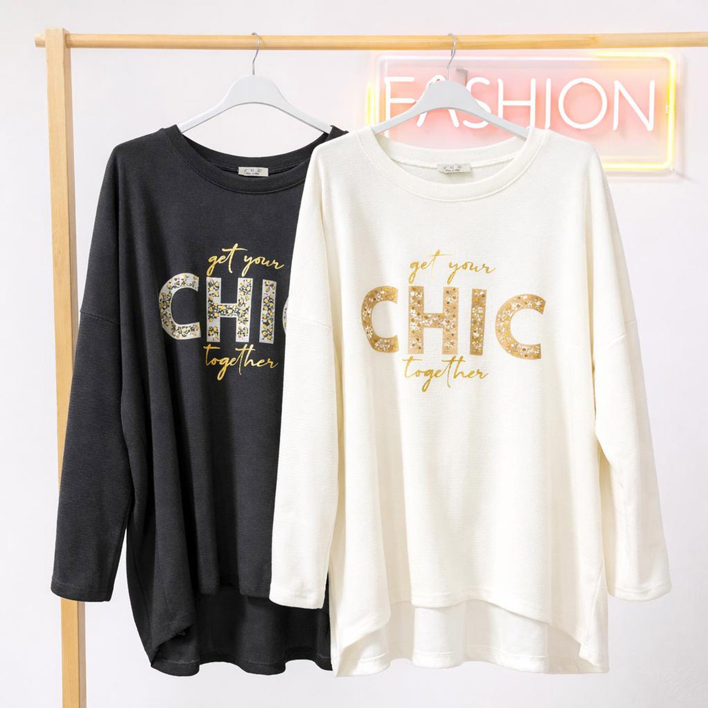 Longhsirt Shirt Get your Chic Together - Tragbar bis Größe 46 / 48