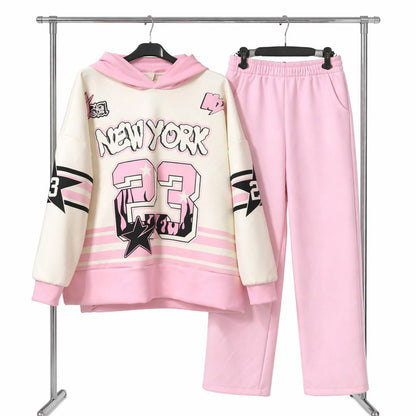 Jogginganzug Sportanzug Jogging Freizeit New York Tragbar von 34 bis 46