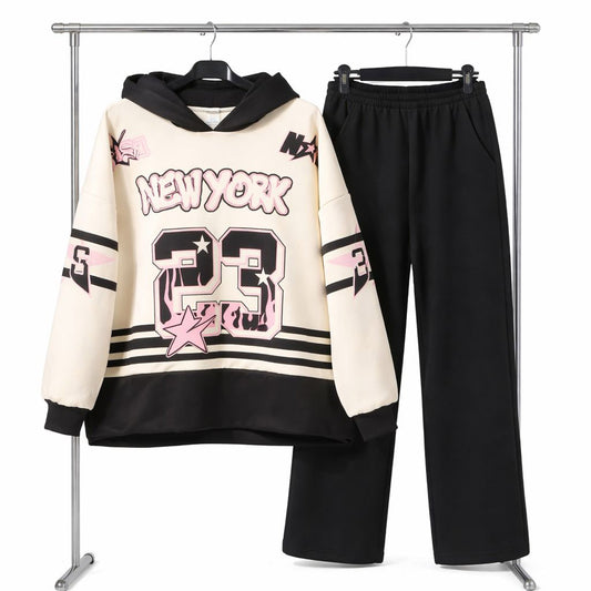 Jogginganzug Sportanzug Jogging Freizeit New York Tragbar von 34 bis 46