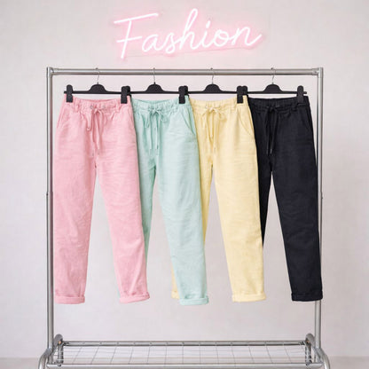 Stoffhose Hose Stretchhose - Glitzerkordel Tragbar bis Größe 44