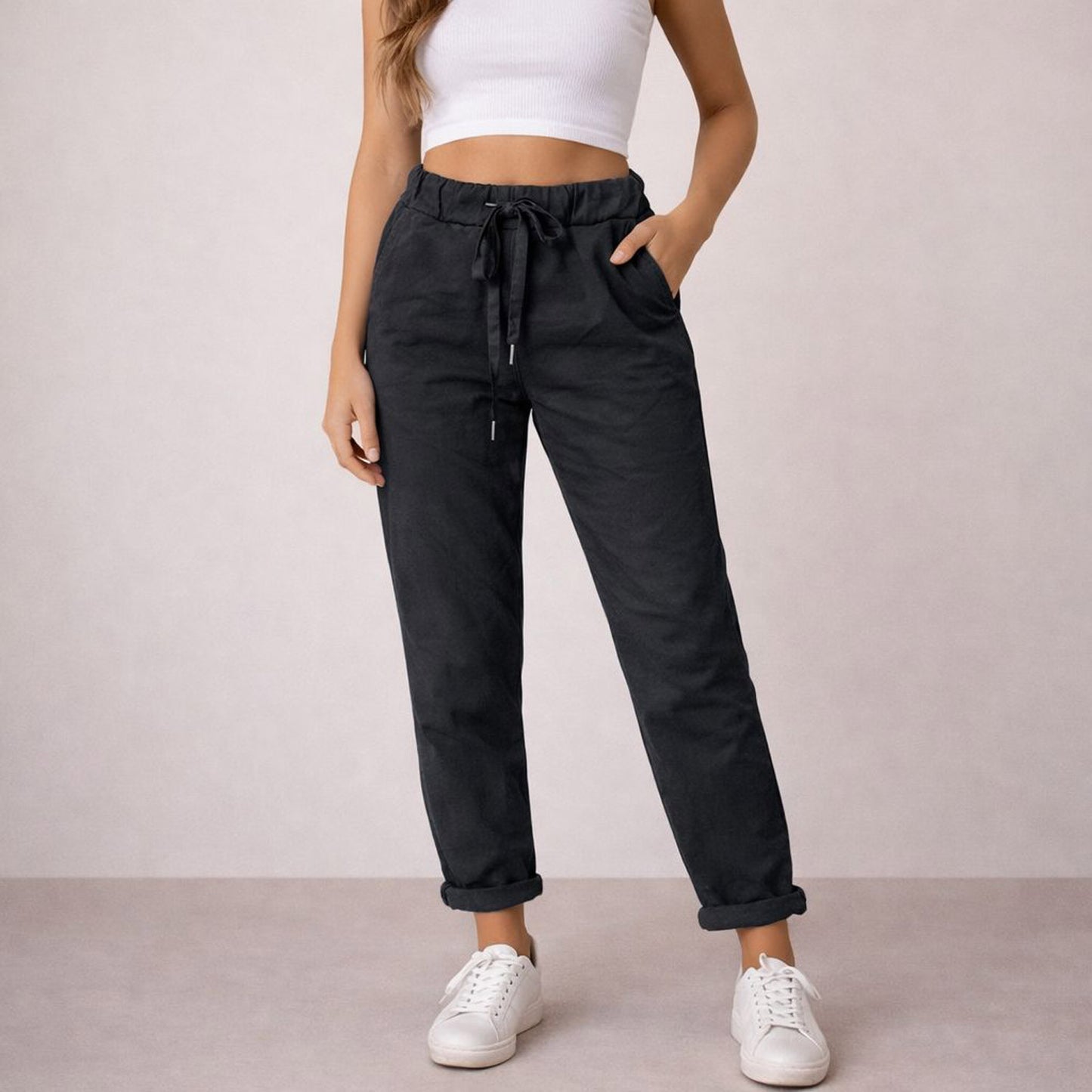 Stoffhose Hose Stretchhose - Glitzerkordel Tragbar bis Größe 44