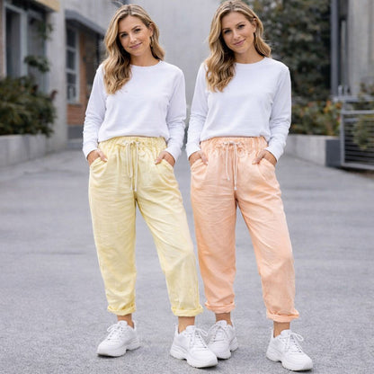 Stoffhose Hose Stretchhose - Glitzerkordel Tragbar bis Größe 46