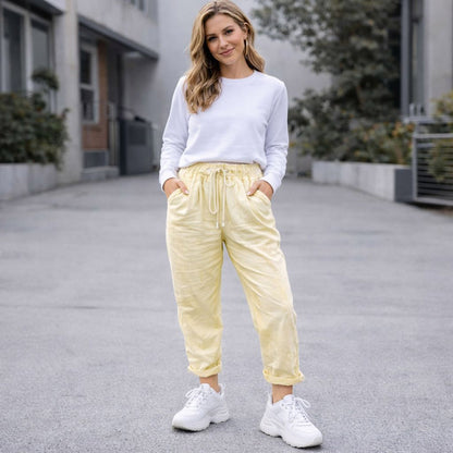 Stoffhose Hose Stretchhose - Glitzerkordel Tragbar bis Größe 46