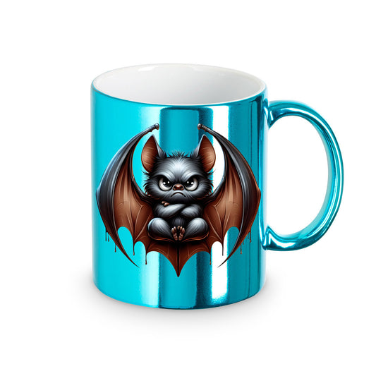 Tasse Chrome Türkis - Fledermaus