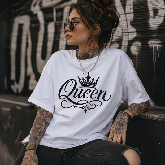 Statement Queen Krone  T-Shirt Shirt Frontprint & Backprint | Unisex
