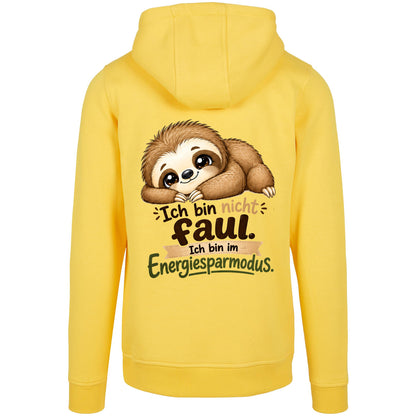 Statement Hoodie Faultier "Ich bin nicht faul... " Hoodie Backprint | Unisex
