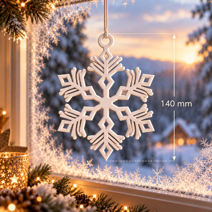 Schneeflocken zum Aufhängen – 3D-Druck | Weiß & Hellblau