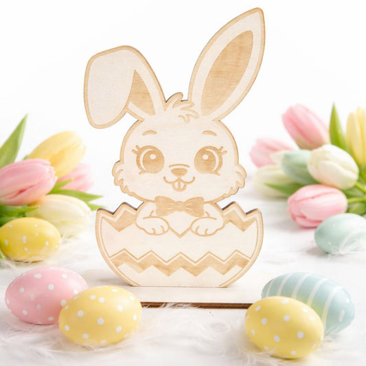 Holz Aufsteller Hase Deko gelasert