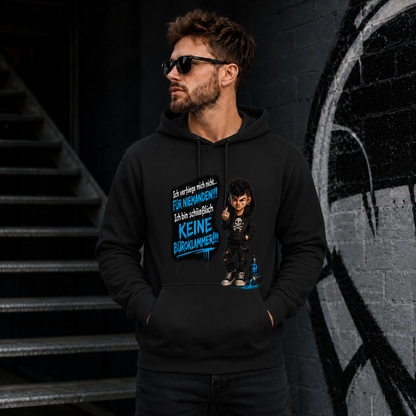 Hoodie Badass Chibi Ich verbiege mich nicht... männlich Frontprint & Backprint | Unisex