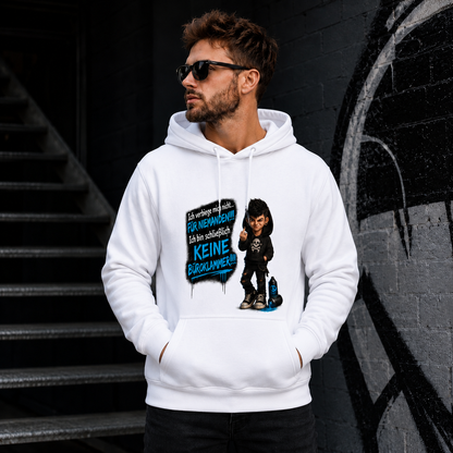 Hoodie Badass Chibi Ich verbiege mich nicht... männlich Frontprint & Backprint | Unisex