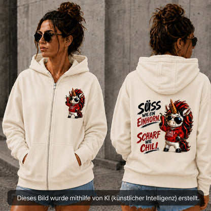 Statement Zip Hoodie Sweet Chili Frontprint & Backprint | Unisex