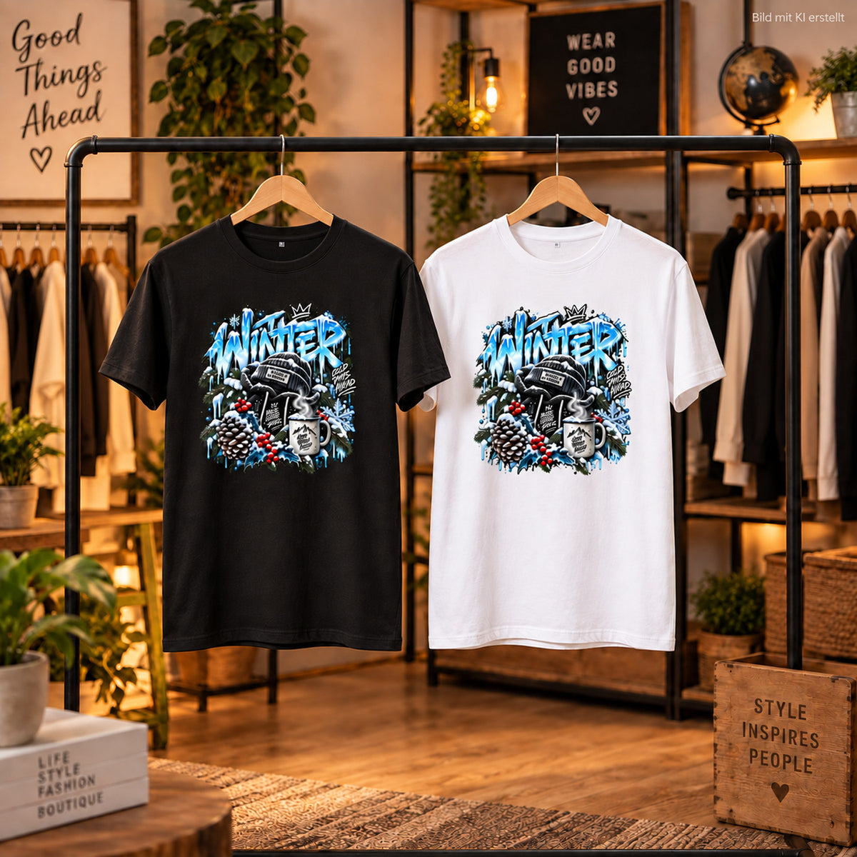 Winter T-Shirt mit Statement-Motiv | Unisex | Tassentussi
