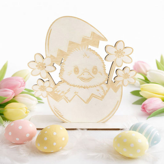 Holz Aufsteller Küken Deko gelasert