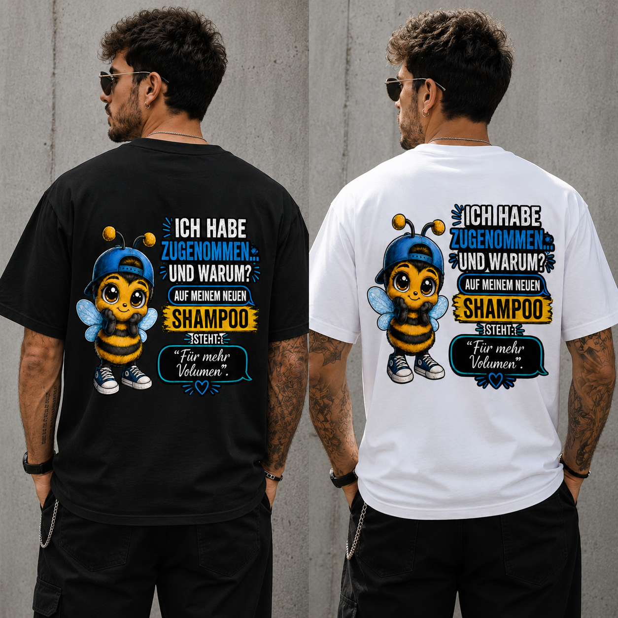 Statement T-Shirt Statement Shirt Biene Shampoo Frontprint & Backprint | Unisex