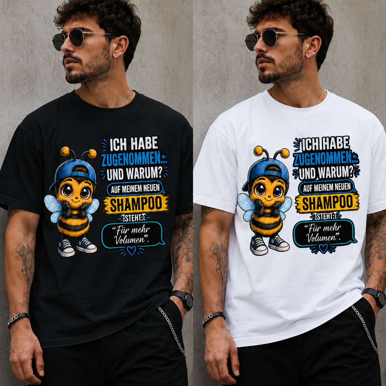 Statement T-Shirt Statement Shirt Biene Shampoo Frontprint & Backprint | Unisex