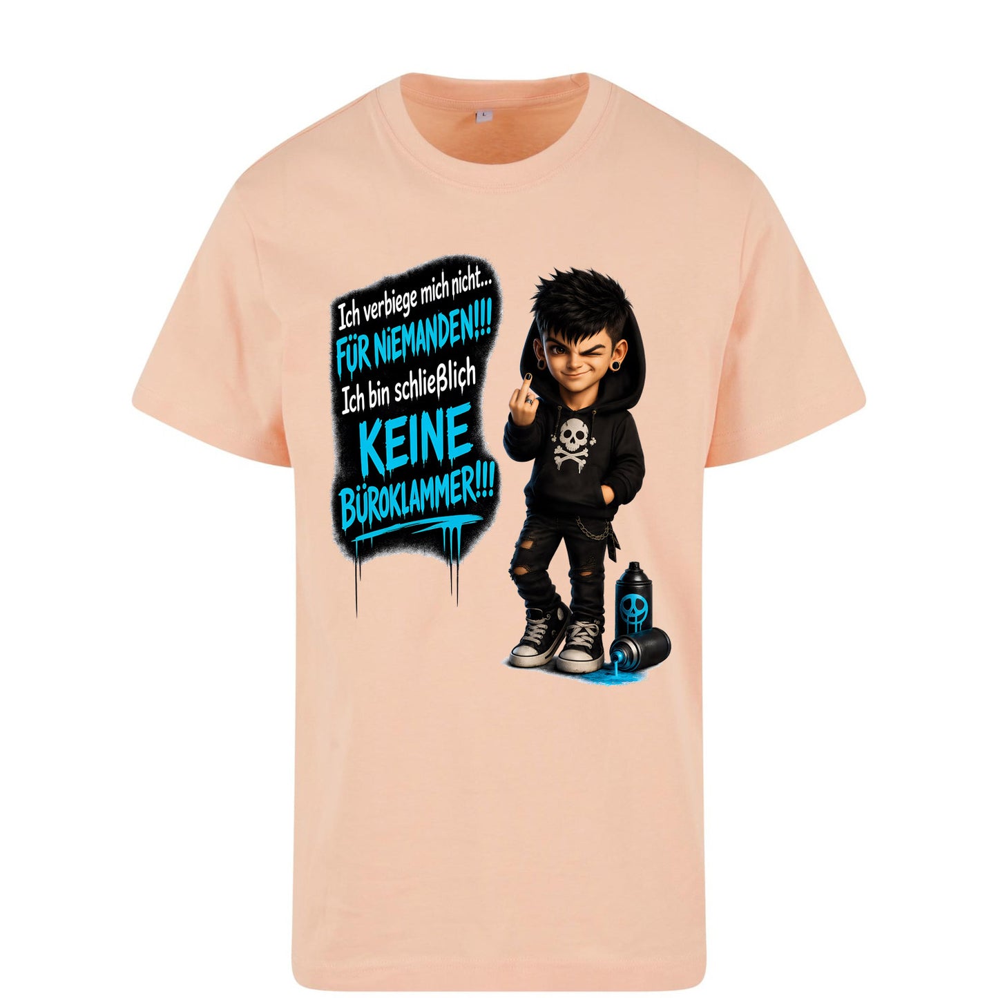 Statement T-Shirt Ich verbiege mich nicht... männlich  Frontprint & Backprint Unisex