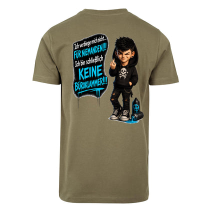 Statement T-Shirt Ich verbiege mich nicht... männlich  Frontprint & Backprint Unisex