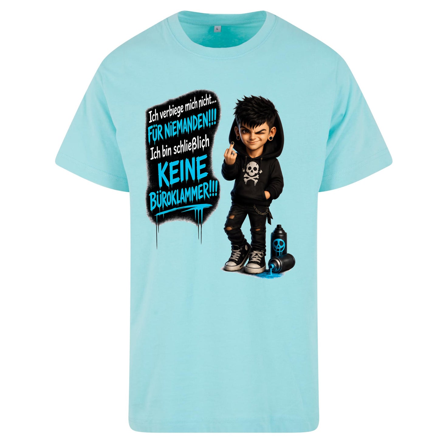 Statement T-Shirt Ich verbiege mich nicht... männlich  Frontprint & Backprint Unisex