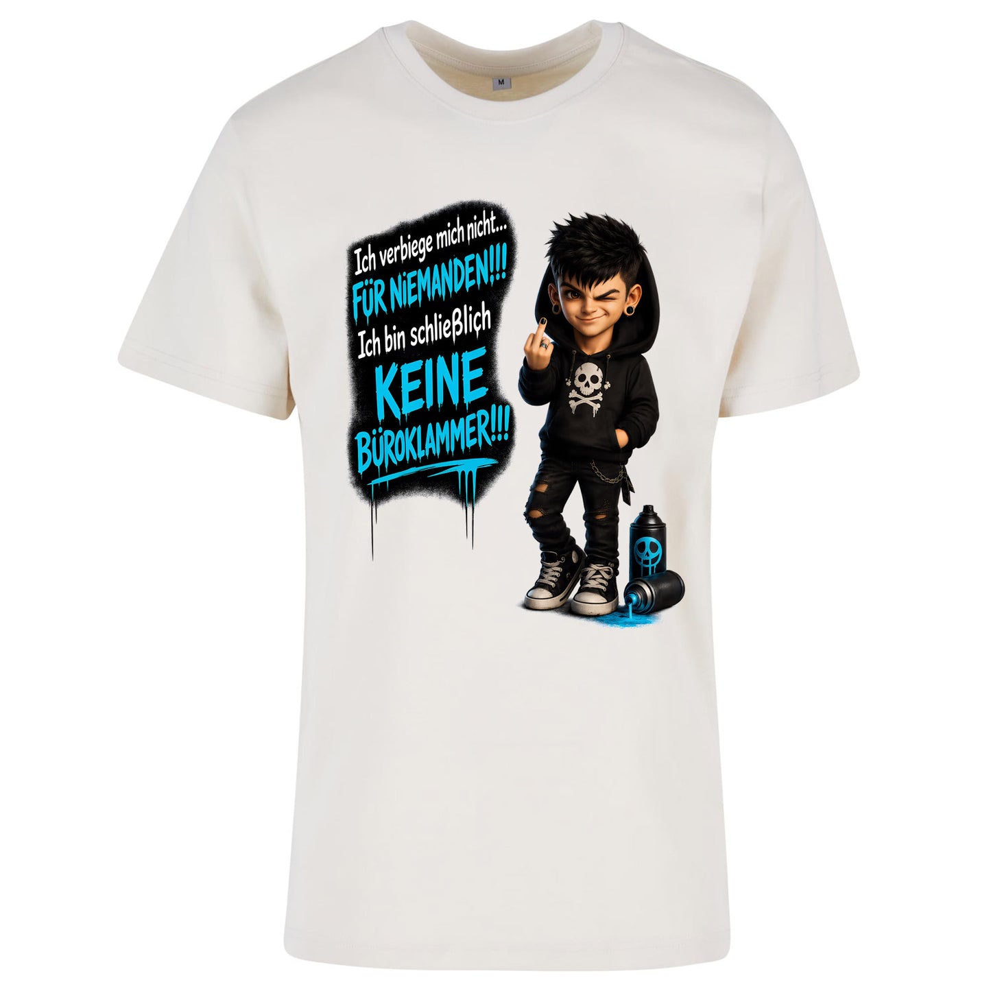 Statement T-Shirt Ich verbiege mich nicht... männlich  Frontprint & Backprint Unisex