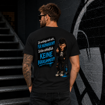 Statement T-Shirt Ich verbiege mich nicht... männlich  Frontprint & Backprint Unisex