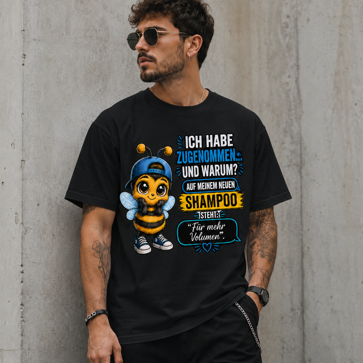 Statement T-Shirt Statement Shirt Biene Shampoo Frontprint & Backprint | Unisex