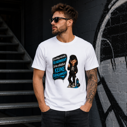 Statement T-Shirt Ich verbiege mich nicht... männlich  Frontprint & Backprint Unisex