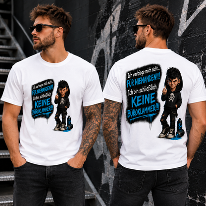 Statement T-Shirt Ich verbiege mich nicht... männlich  Frontprint & Backprint Unisex