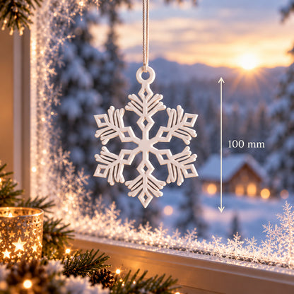 Schneeflocken zum Aufhängen – 3D-Druck | Weiß & Hellblau