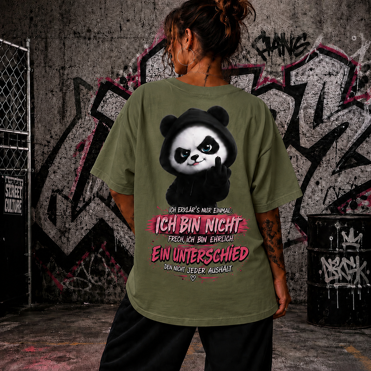 Panda Statement Shirt – Ich bin nicht frech, ich bin ehrlich