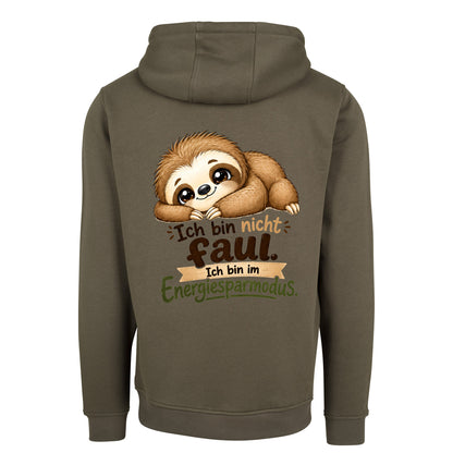 Statement Hoodie Faultier "Ich bin nicht faul... " Hoodie Backprint | Unisex