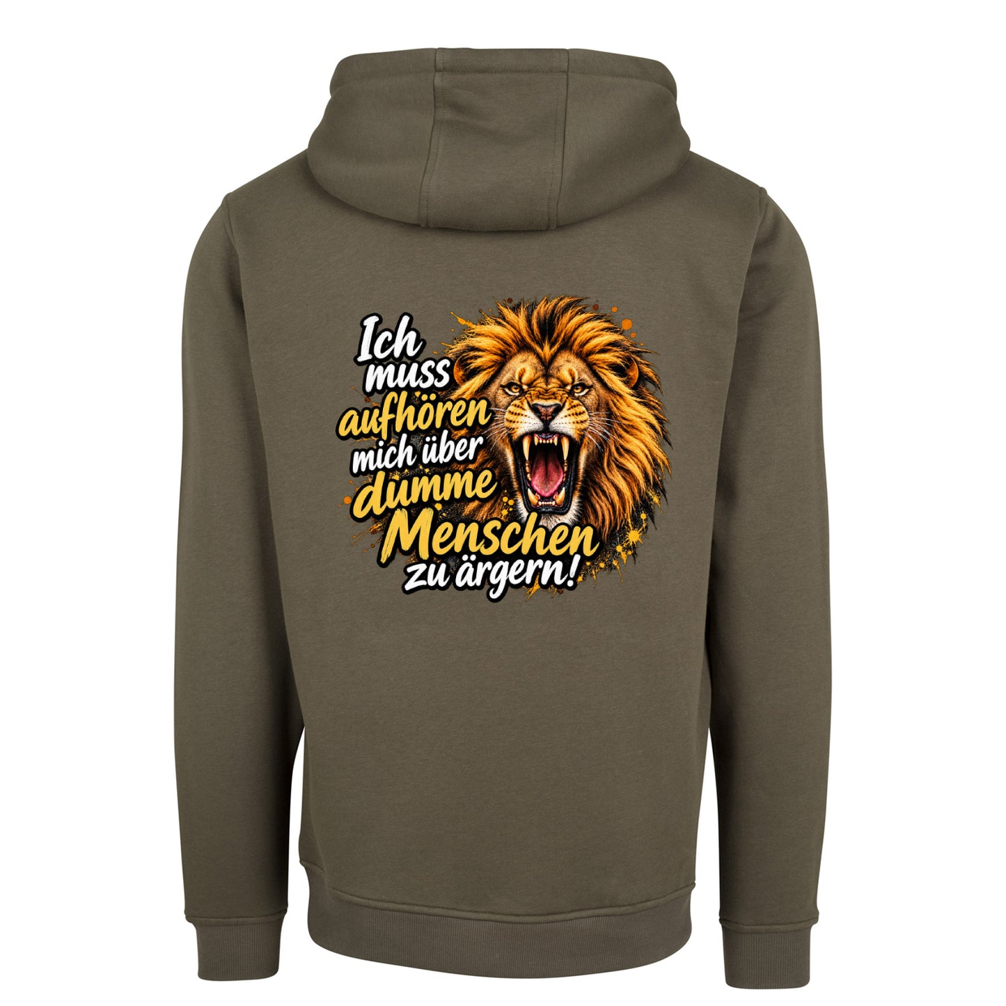 Zip-Hoodie mit Löwen-Statement mit  Backprint