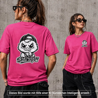 T-Shirt Shirt Duck Shut up Frontprint & Backprint | Unisex